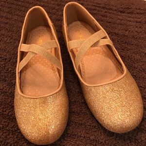 🔸Girl’s Pink Rhinestone Ballerina Flat Shoes, size 5